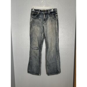 Bailey's Pt. Jeans Sz. 16 Blue Straight Distressed Worn